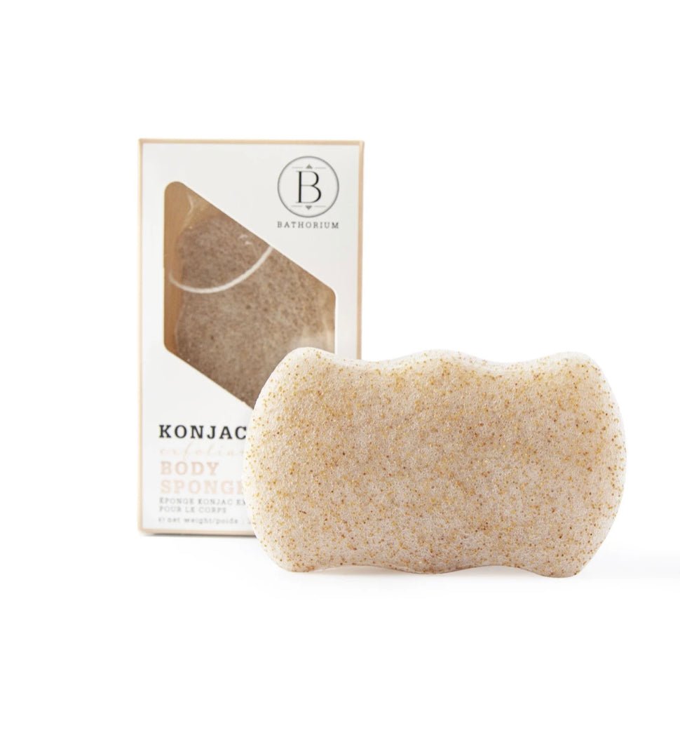 KONJAC WALNUT SHELL EXFOLIATING BODY SPONGE