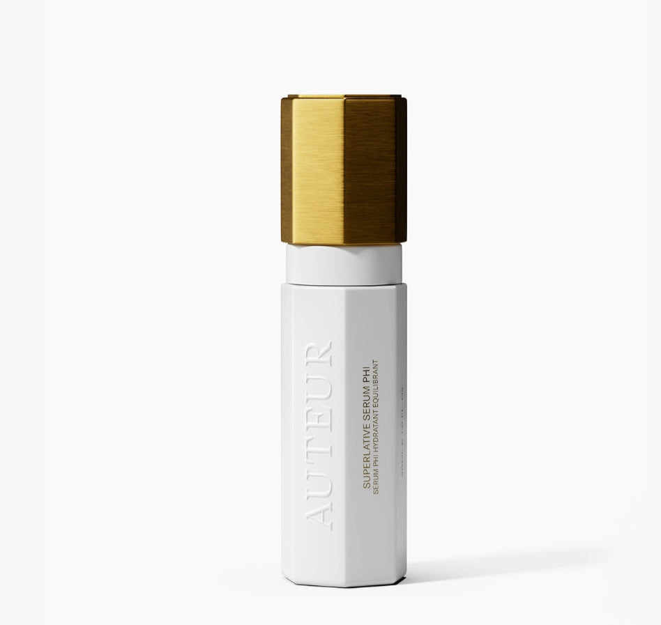 
                  
                    Superlative Serum Phi Skincare serum bottle with gold cap on a white background
                  
                